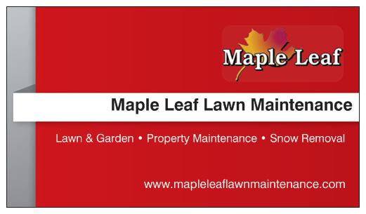 Maple Leaf Lawn Maintenance Business Card